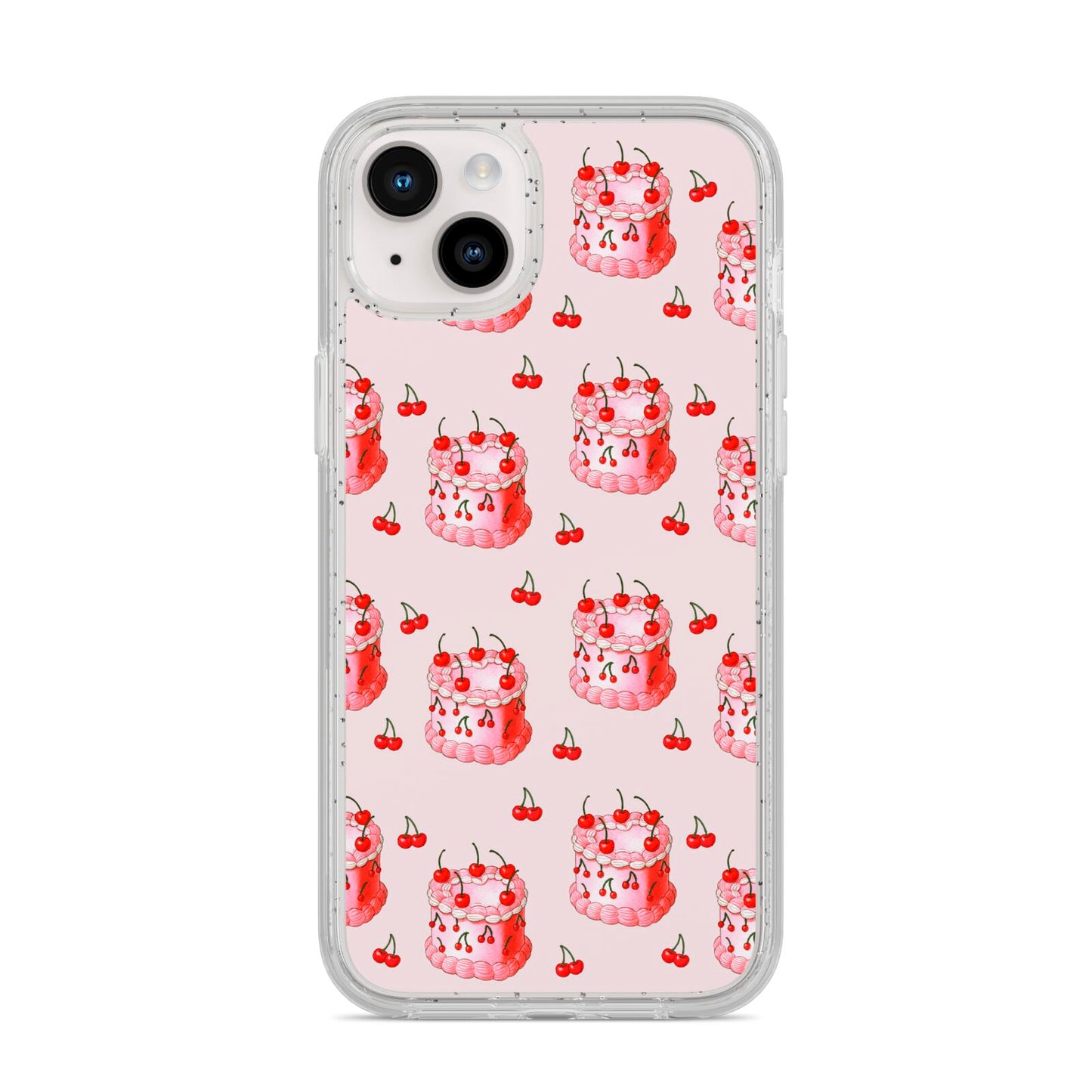 Cherry Cake Party iPhone 14 Plus Glitter Tough Case Starlight