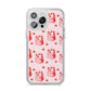 Cherry Cake Party iPhone 14 Pro Max Clear Tough Case Silver