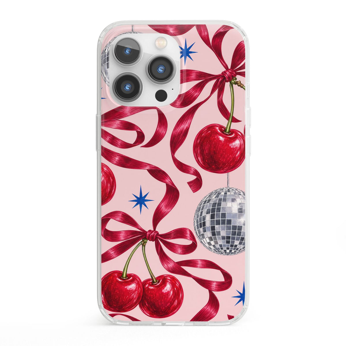 Cherry Disco iPhone 13 Pro Clear Bumper Case