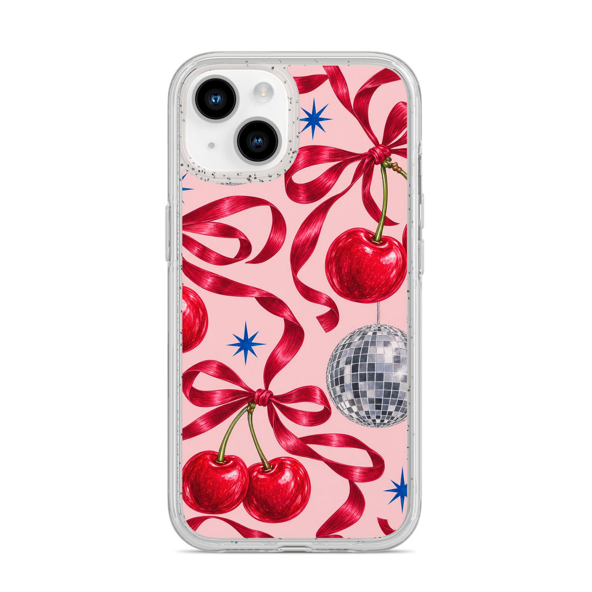 Cherry Disco iPhone 14 Glitter Tough Case Starlight