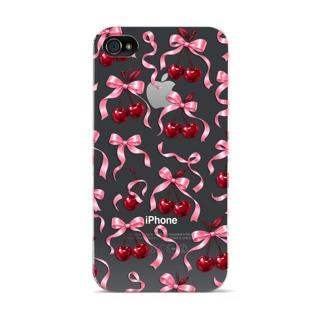 Cherry Silk Bows Apple iPhone 4s Case