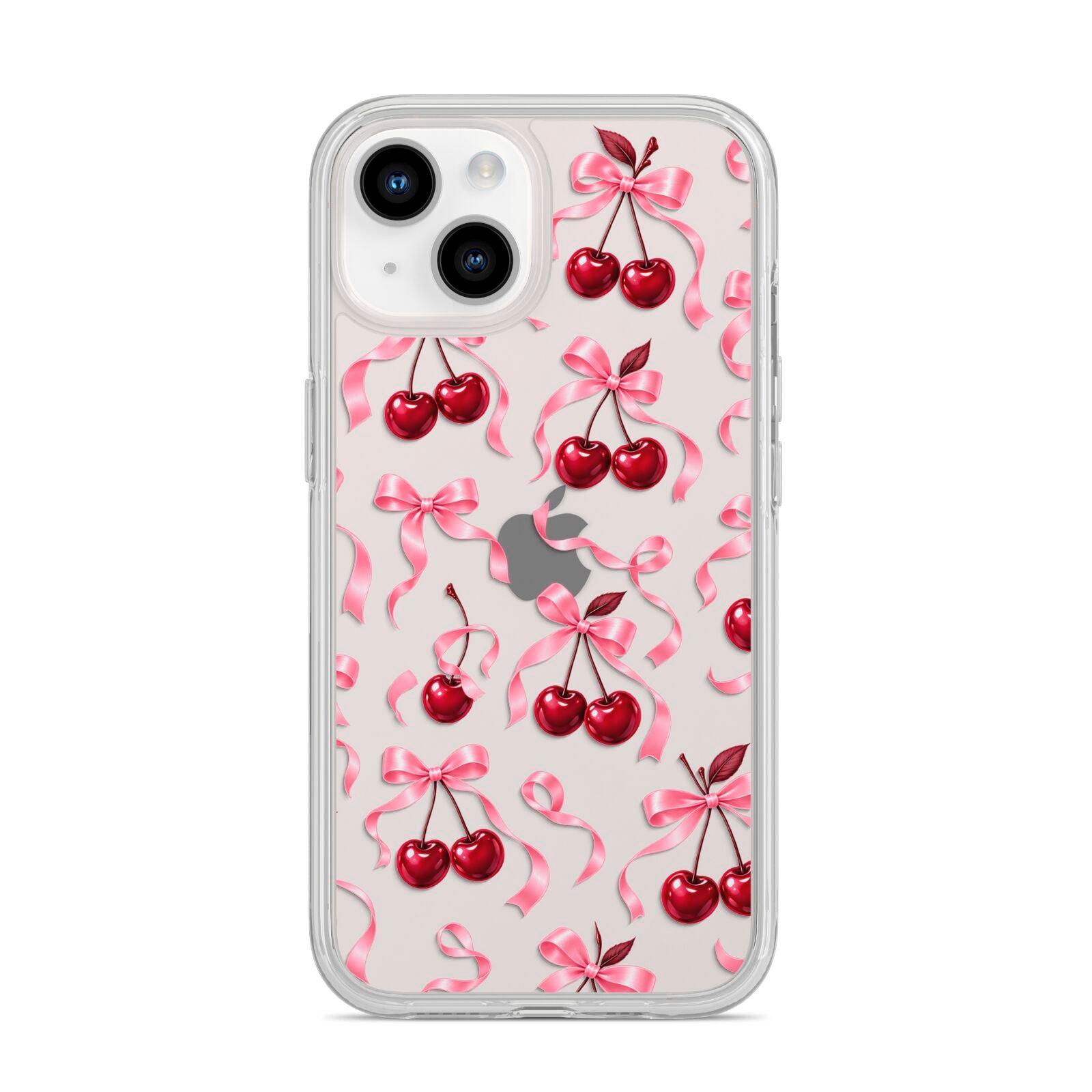 Cherry Silk Bows iPhone 14 Clear Tough Case Starlight