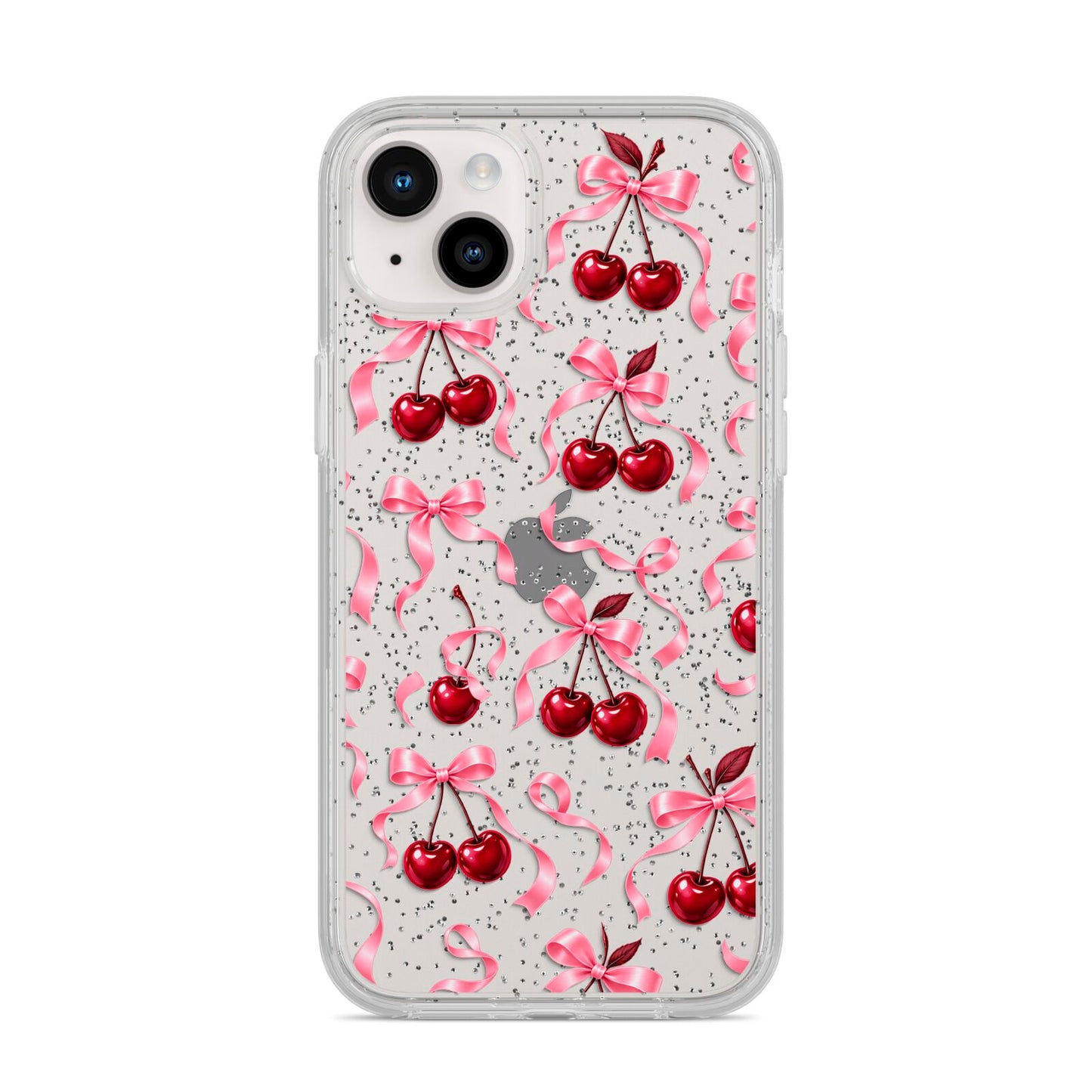 Cherry Silk Bows iPhone 14 Plus Glitter Tough Case Starlight