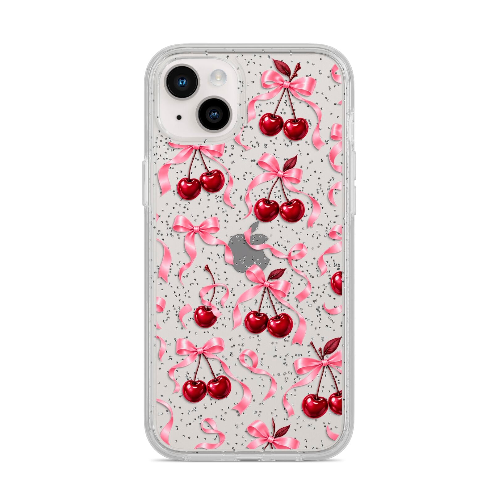 Cherry Silk Bows iPhone 14 Plus Glitter Tough Case Starlight