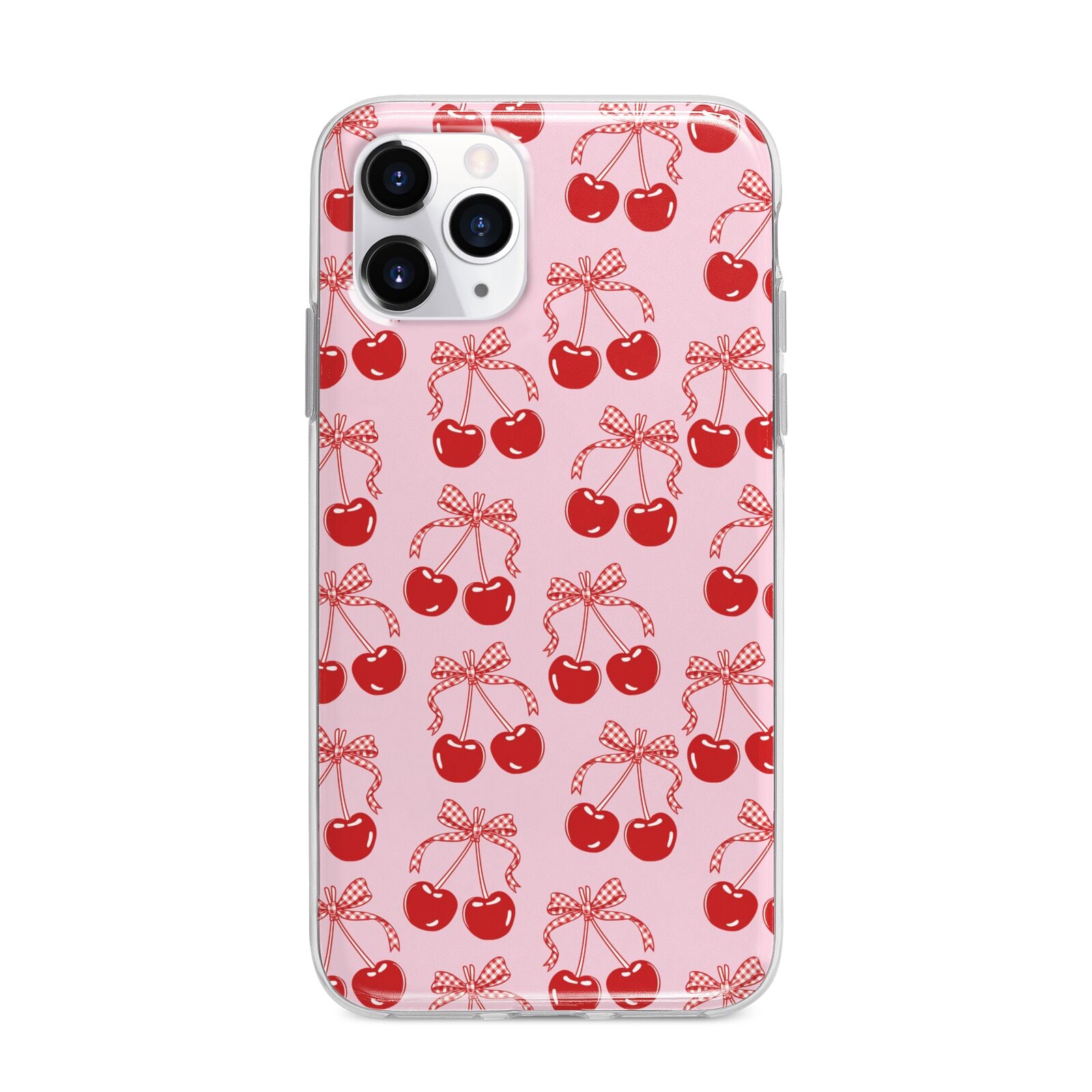 Cherry Sweet Apple iPhone 11 Pro Max in Silver with Bumper Case