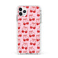 Cherry Sweet Apple iPhone 11 Pro Max in Silver with White Impact Case
