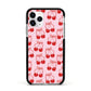 Cherry Sweet Apple iPhone 11 Pro in Silver with Black Impact Case