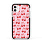Cherry Sweet Apple iPhone 11 in White with Black Impact Case