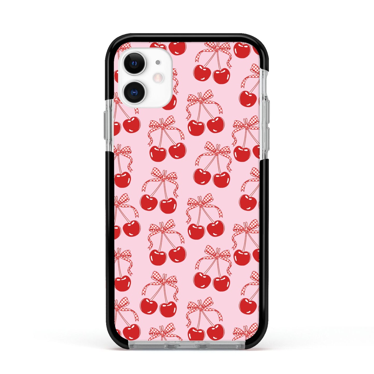 Cherry Sweet Apple iPhone 11 in White with Black Impact Case