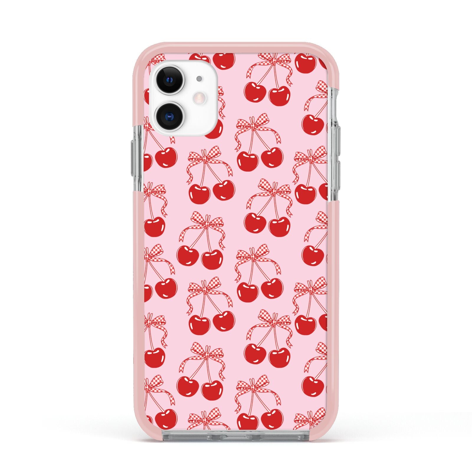 Cherry Sweet Apple iPhone 11 in White with Pink Impact Case
