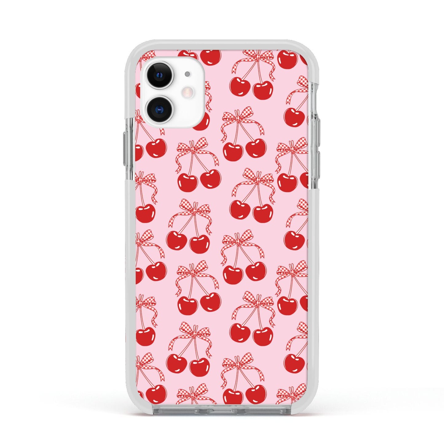Cherry Sweet Apple iPhone 11 in White with White Impact Case
