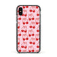 Cherry Sweet Apple iPhone Xs Impact Case Black Edge on Black Phone