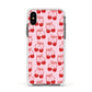 Cherry Sweet Apple iPhone Xs Impact Case White Edge on Black Phone