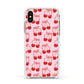 Cherry Sweet Apple iPhone Xs Impact Case White Edge on Gold Phone