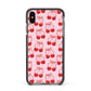 Cherry Sweet Apple iPhone Xs Max Impact Case Black Edge on Black Phone