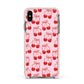 Cherry Sweet Apple iPhone Xs Max Impact Case Pink Edge on Black Phone