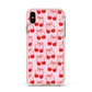Cherry Sweet Apple iPhone Xs Max Impact Case Pink Edge on Gold Phone