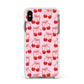 Cherry Sweet Apple iPhone Xs Max Impact Case White Edge on Black Phone