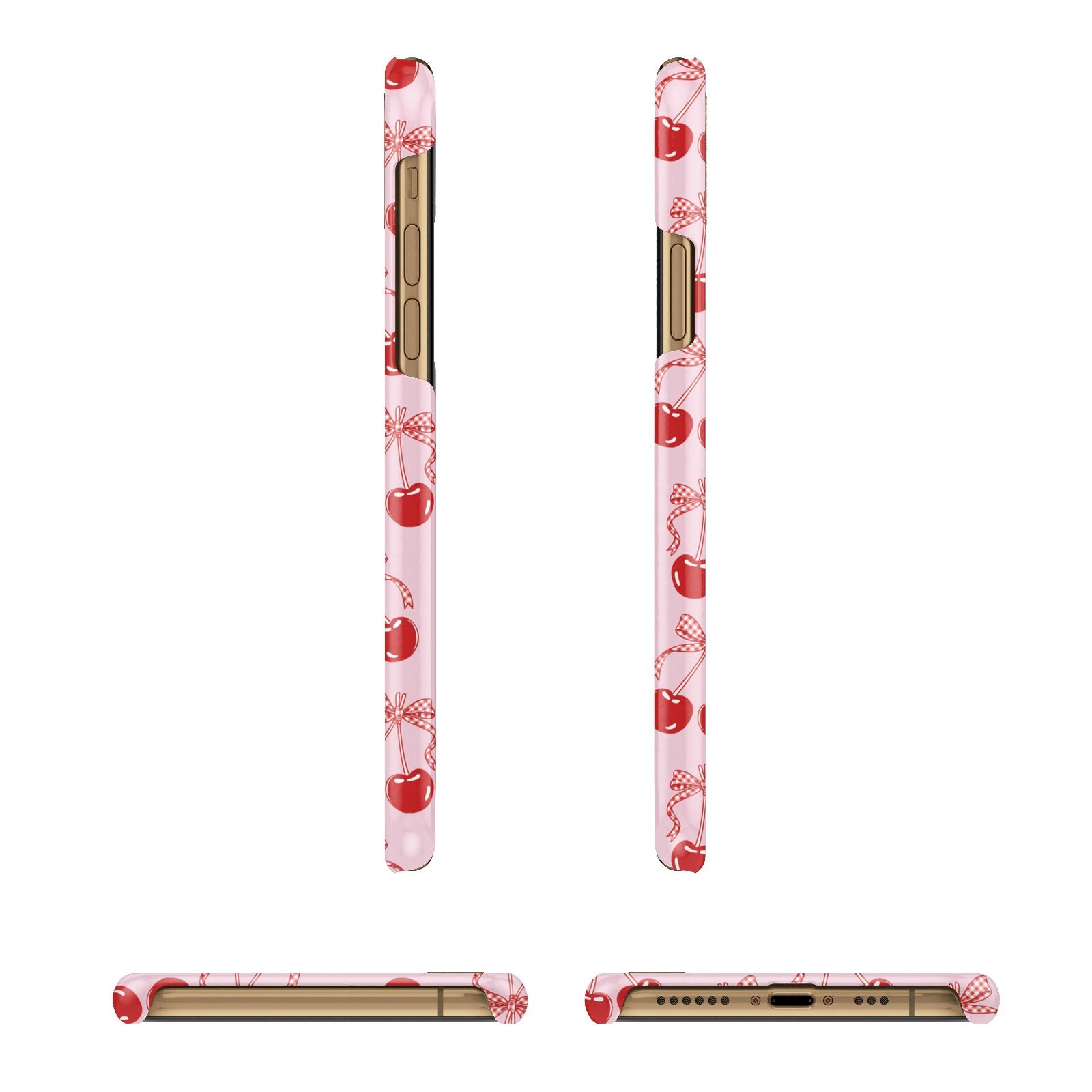 Cherry Sweet iPhone 13 3D Snap Case Angle Images