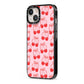 Cherry Sweet iPhone 13 Black Impact Case Side Angle on Silver phone