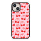Cherry Sweet iPhone 13 Black Impact Case on Silver phone
