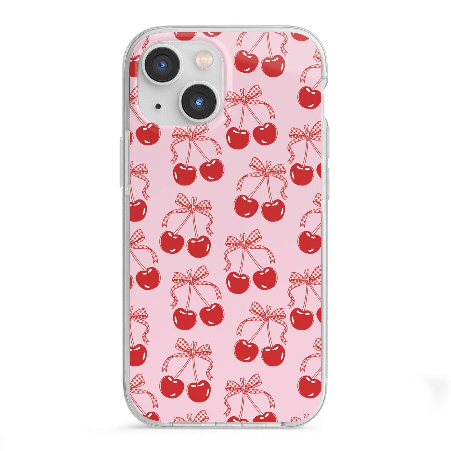 Cherry Sweet iPhone 13 Mini TPU Impact Case with White Edges