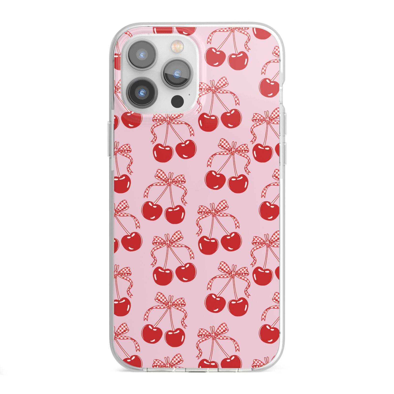 Cherry Sweet iPhone 13 Pro Max TPU Impact Case with White Edges