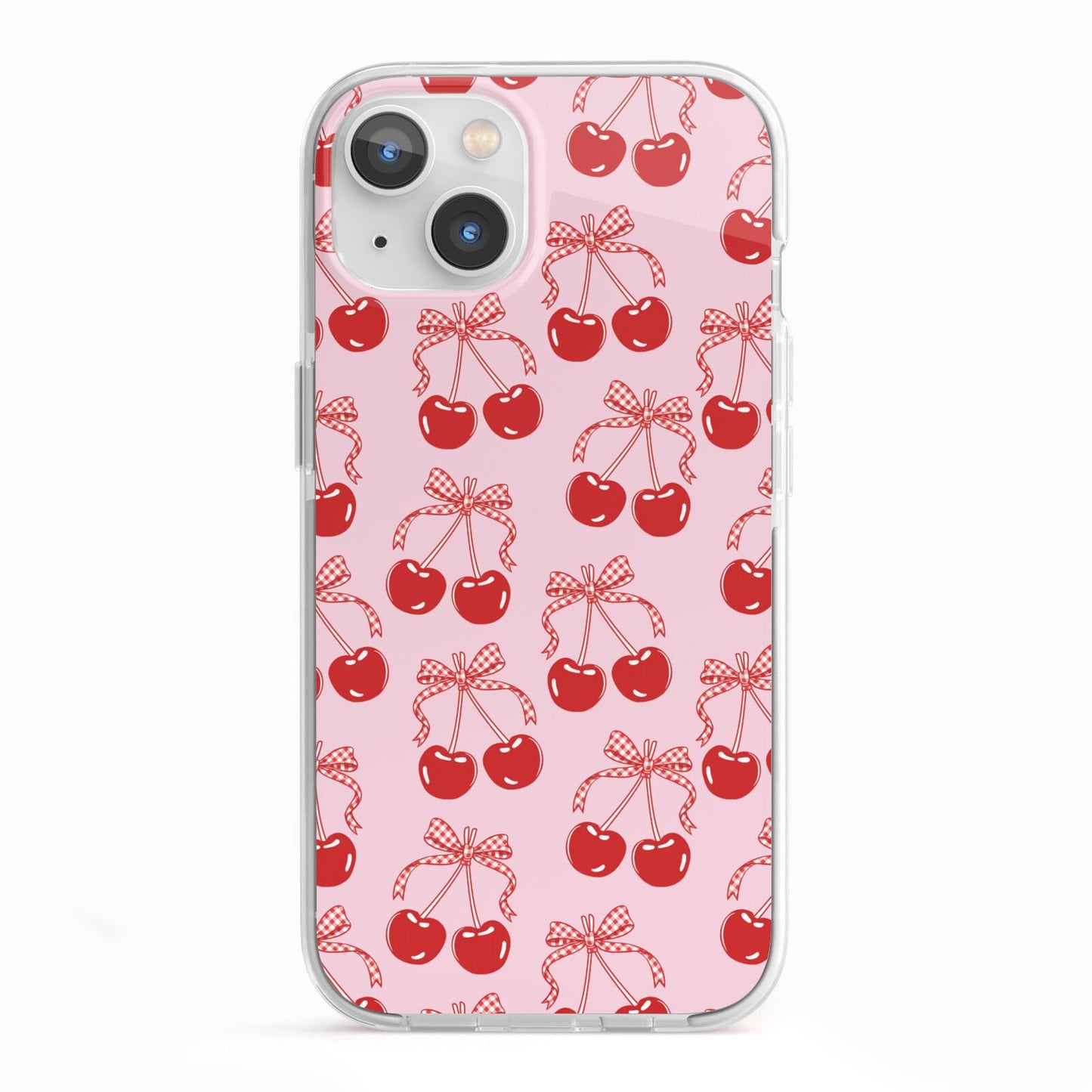Cherry Sweet iPhone 13 TPU Impact Case with White Edges