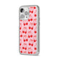 Cherry Sweet iPhone 14 Pro Max Clear Tough Case Silver Angled Image