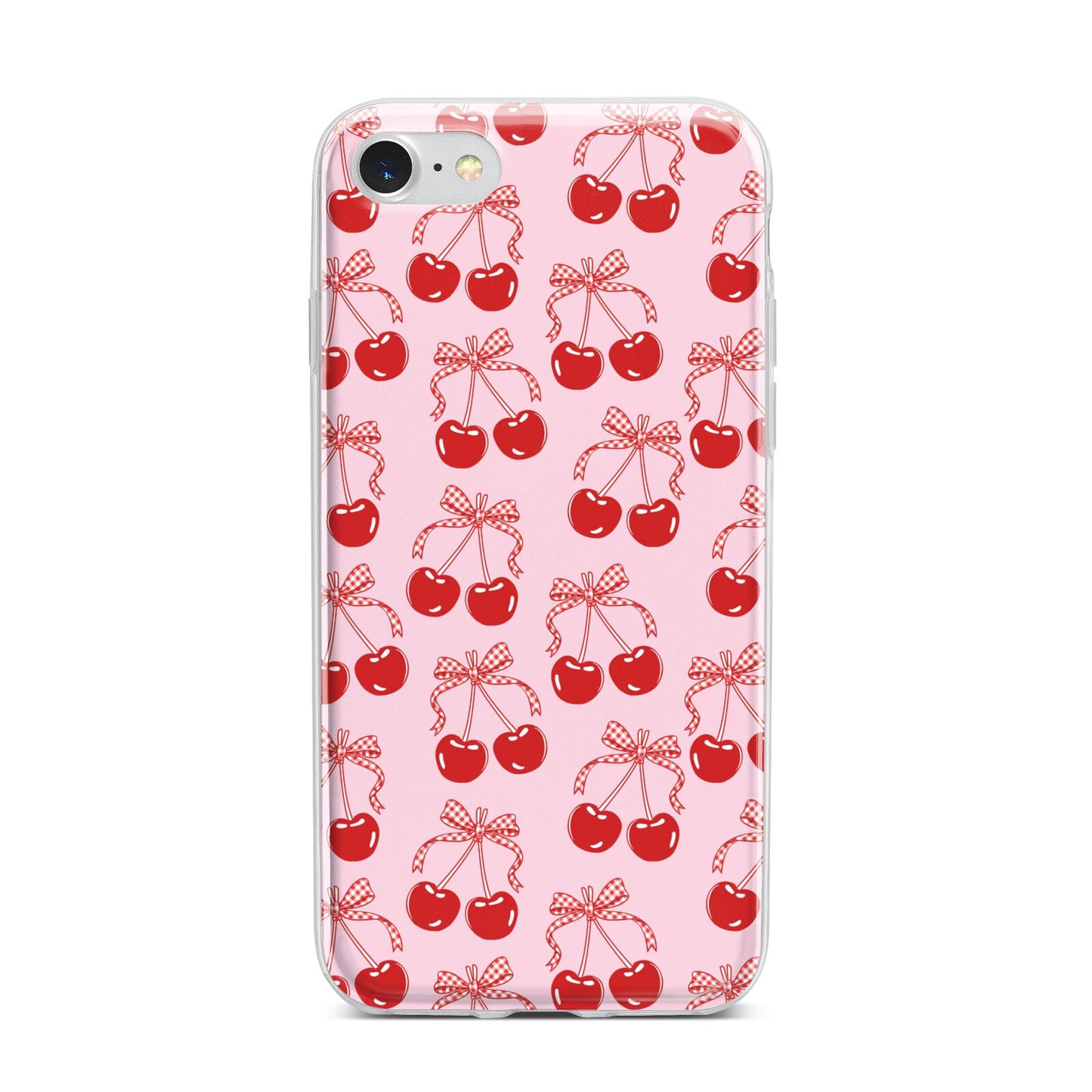 Cherry Sweet iPhone 7 Bumper Case on Silver iPhone