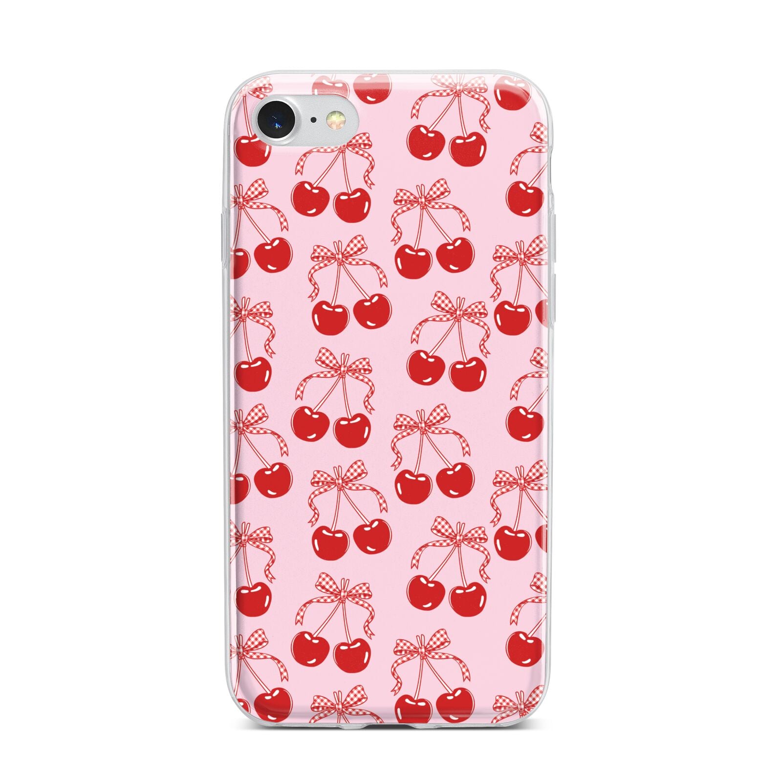 Cherry Sweet iPhone 7 Bumper Case on Silver iPhone