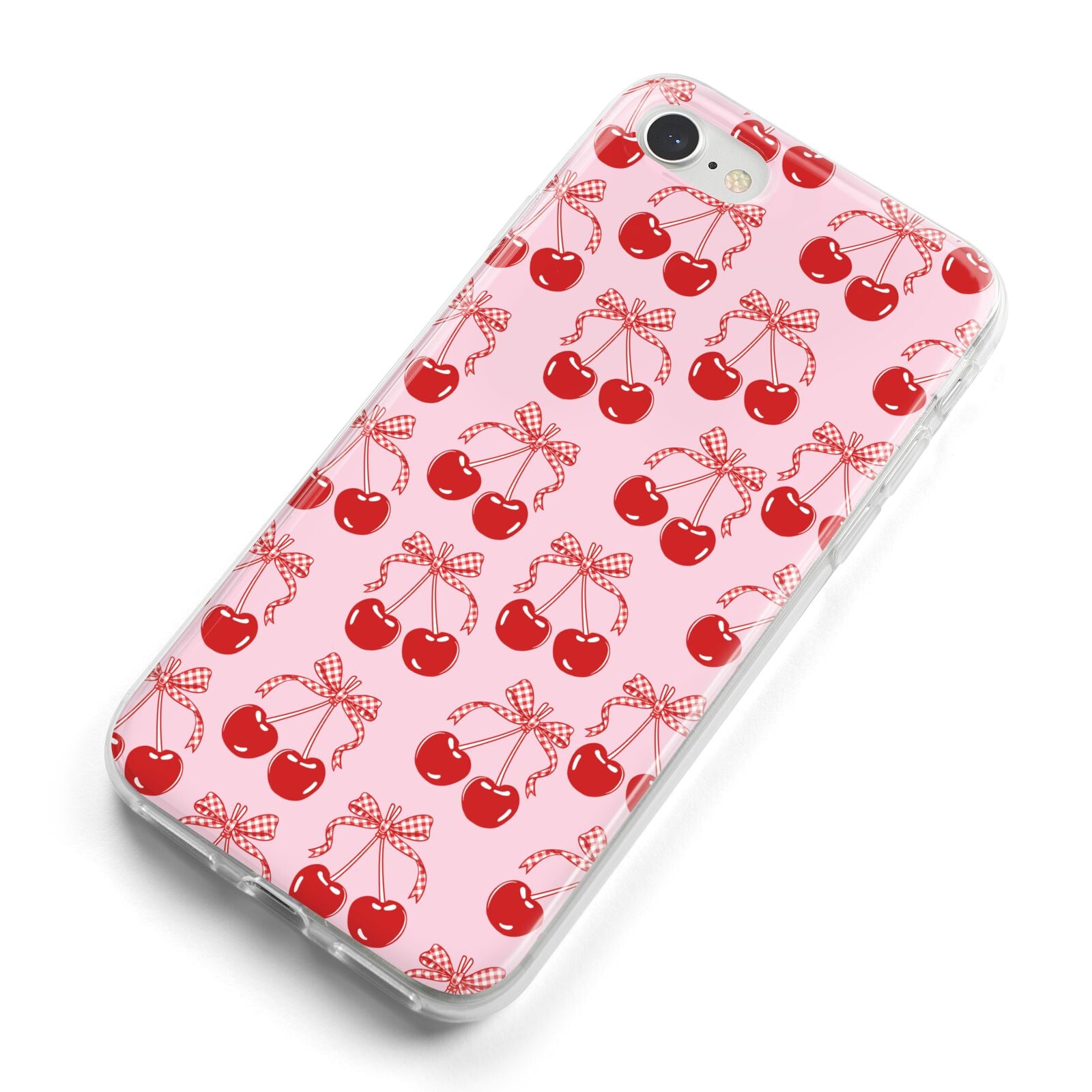 Cherry Sweet iPhone 8 Bumper Case on Silver iPhone Alternative Image