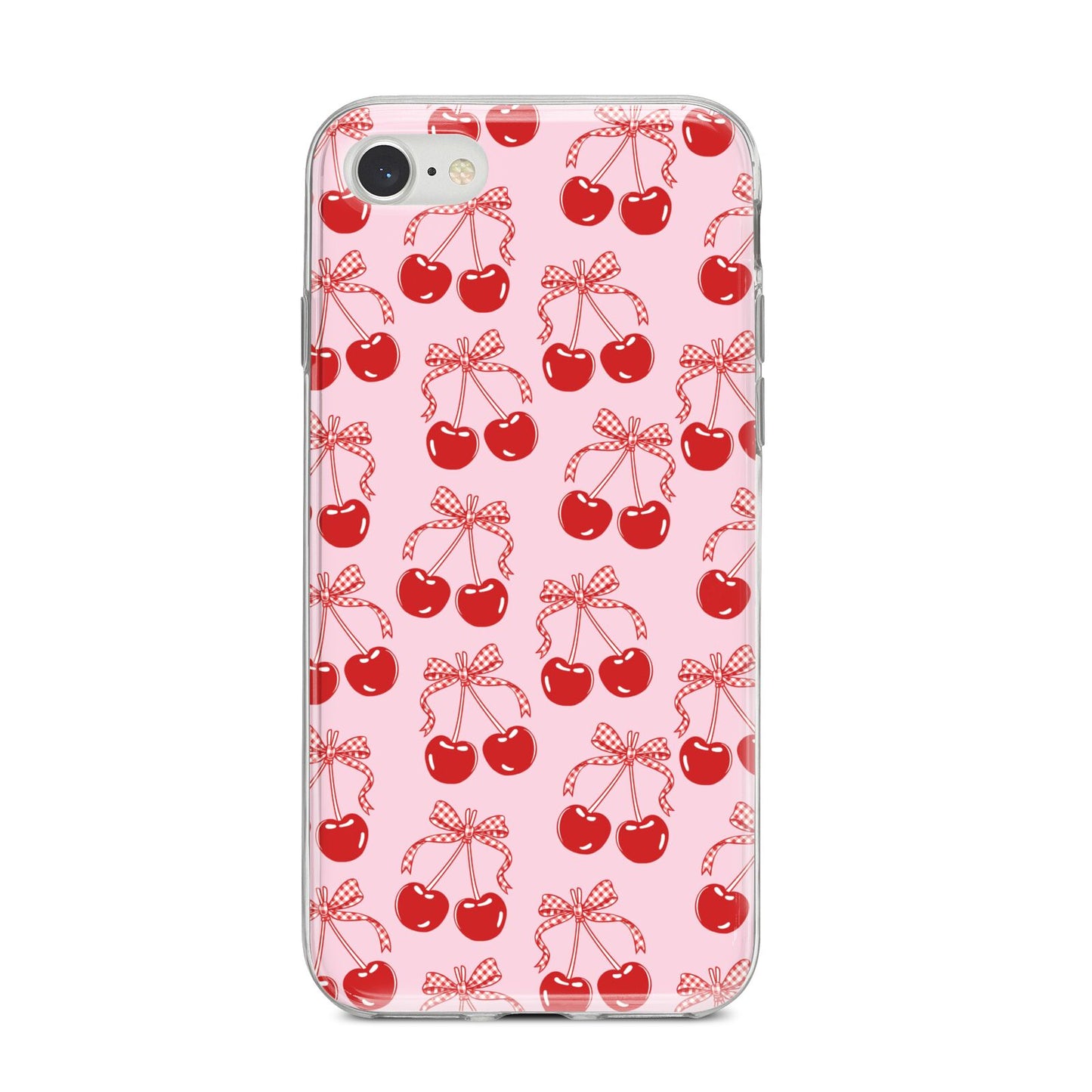 Cherry Sweet iPhone 8 Bumper Case on Silver iPhone