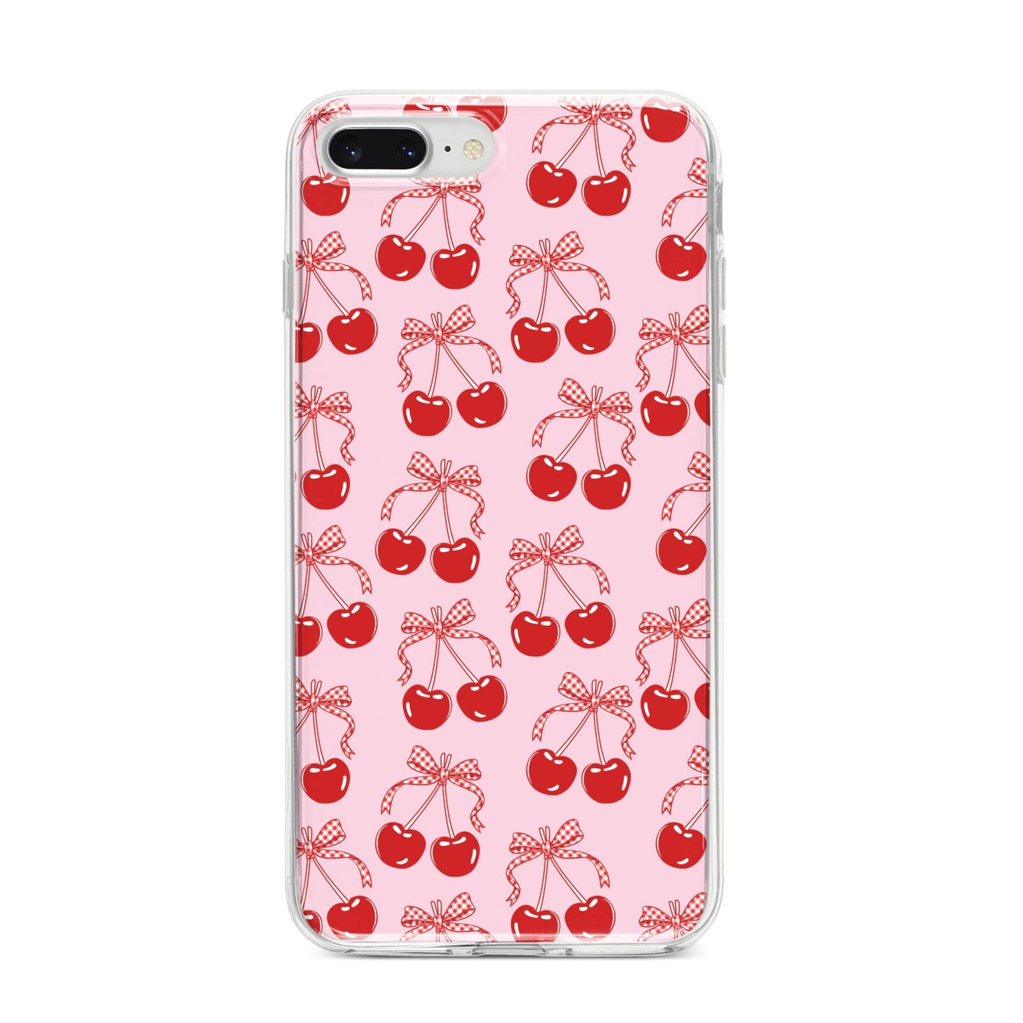 Cherry Sweet iPhone 8 Plus Bumper Case on Silver iPhone