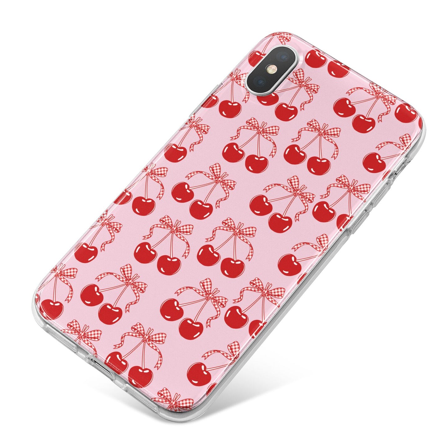 Cherry Sweet iPhone X Bumper Case on Silver iPhone