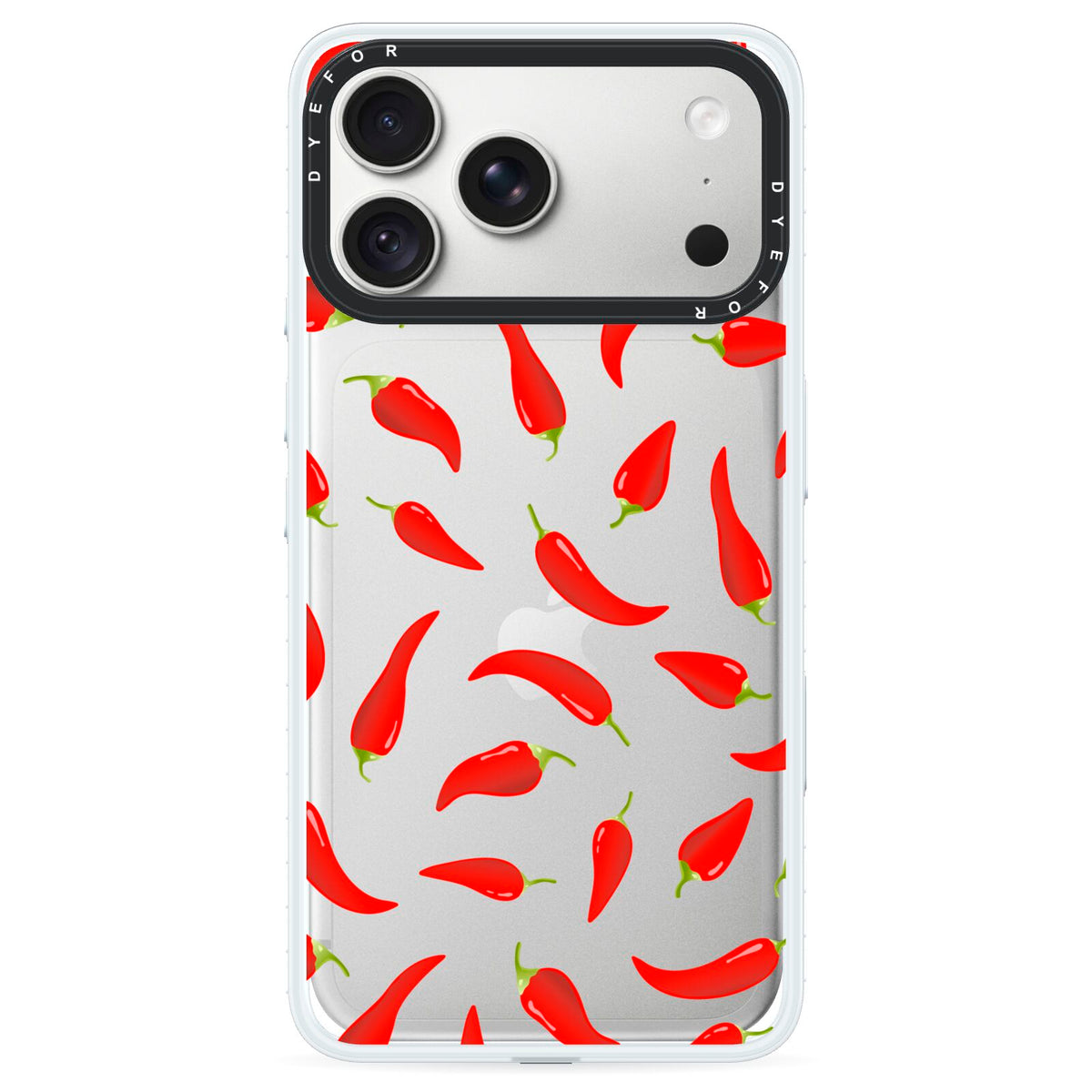 Chilli Pepper iPhone 18 Pro Max Black Impact Pre order Case on Silver phone