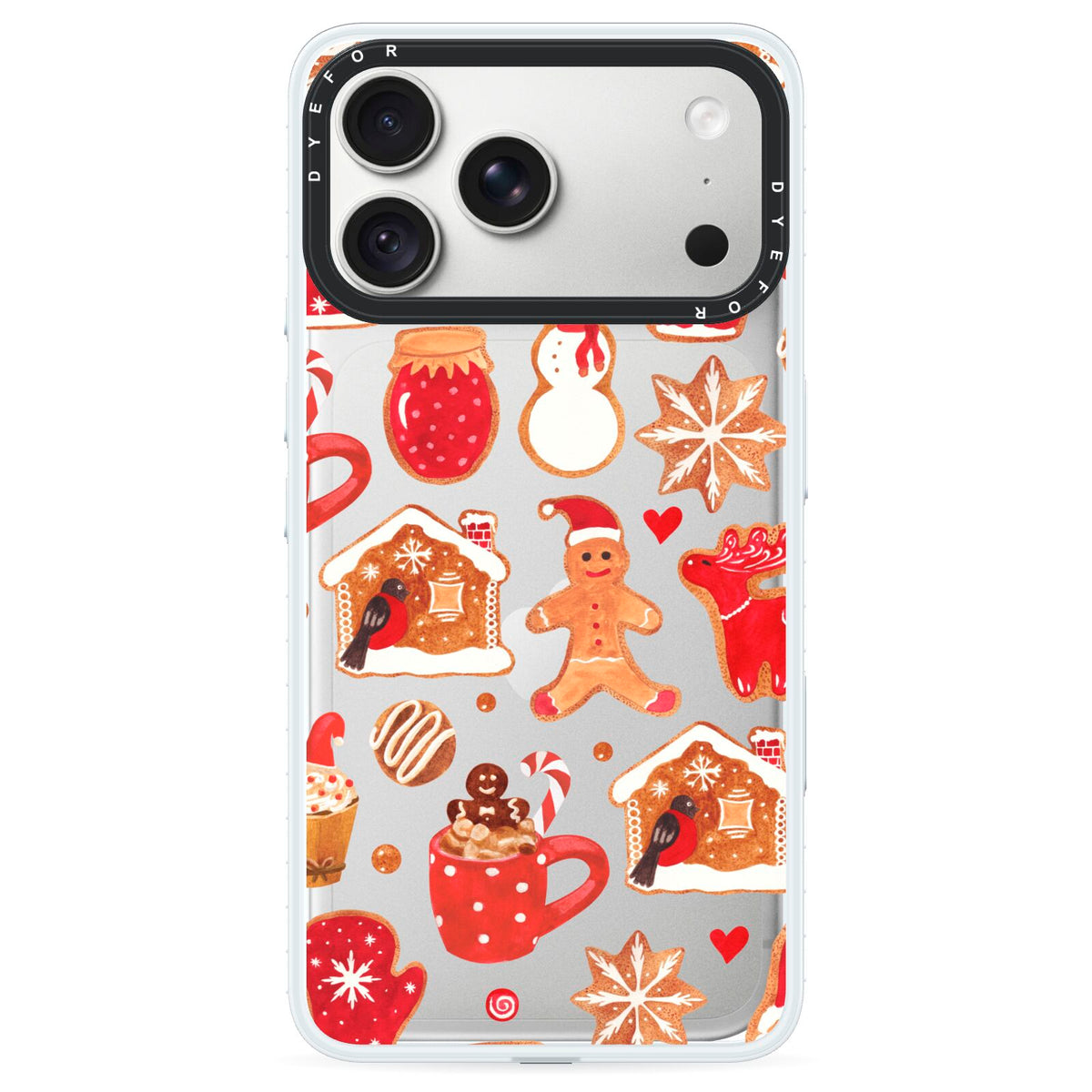Christmas Baking iPhone 18 Pro Max Black Impact Pre order Case on Silver phone