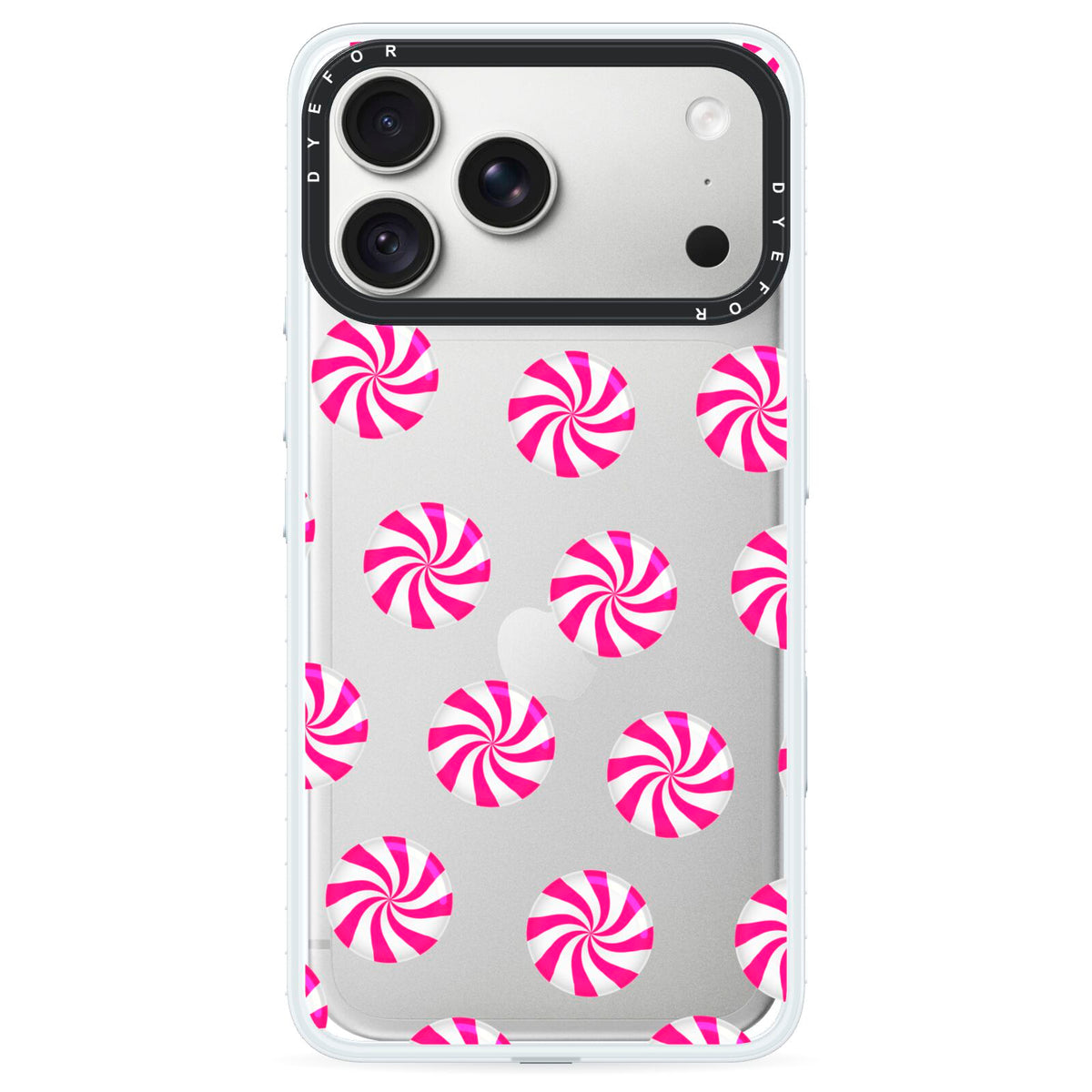 Christmas Candy iPhone 18 Pro Black Impact Pre order Case on Silver phone