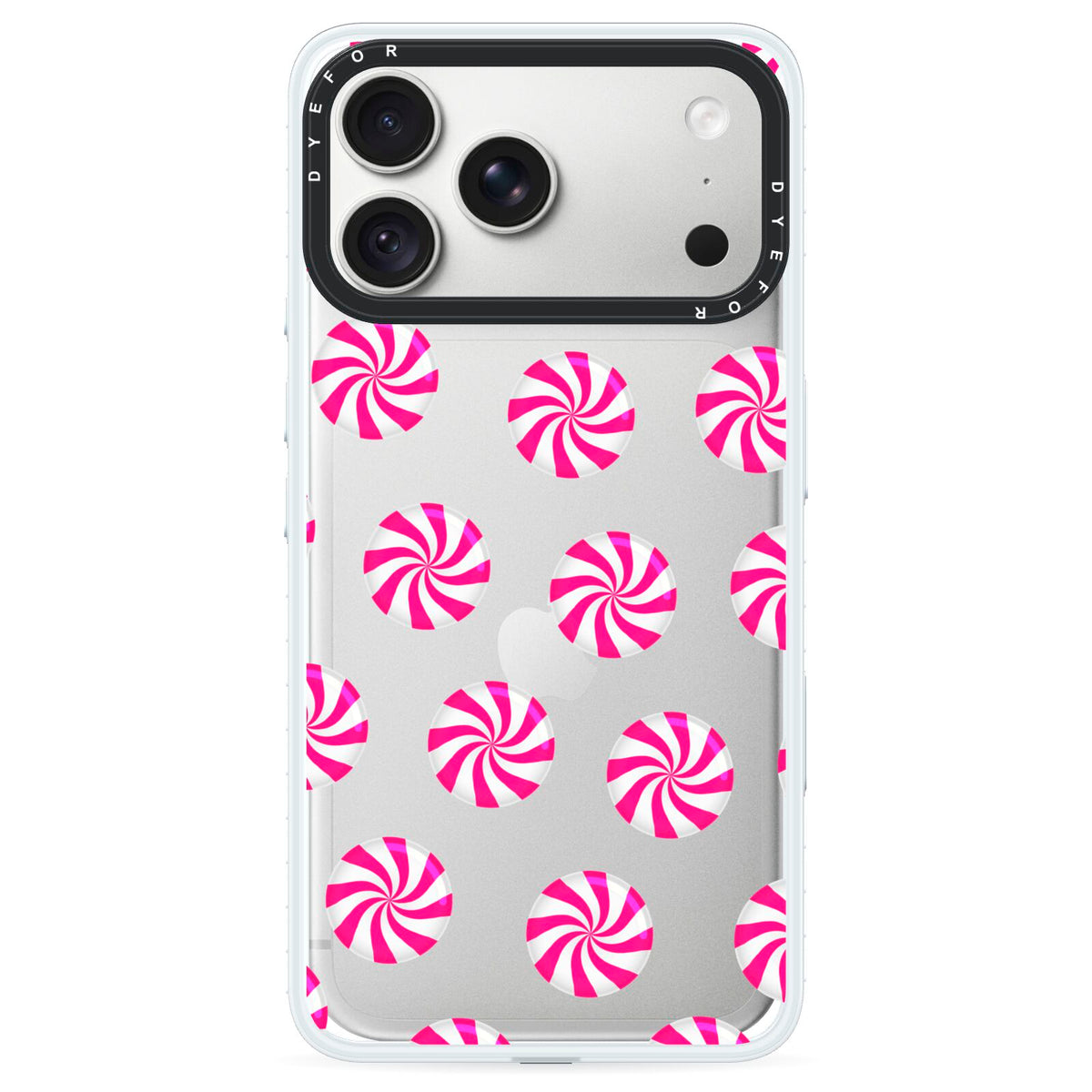 Christmas Candy iPhone 18 Pro Max Black Impact Pre order Case on Silver phone