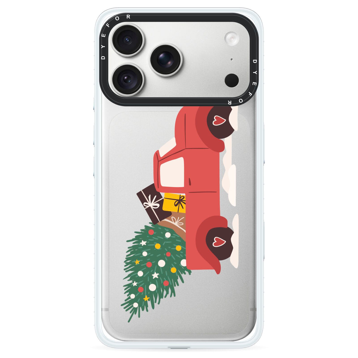 Christmas Car iPhone 18 Pro Max Black Impact Pre order Case on Silver phone