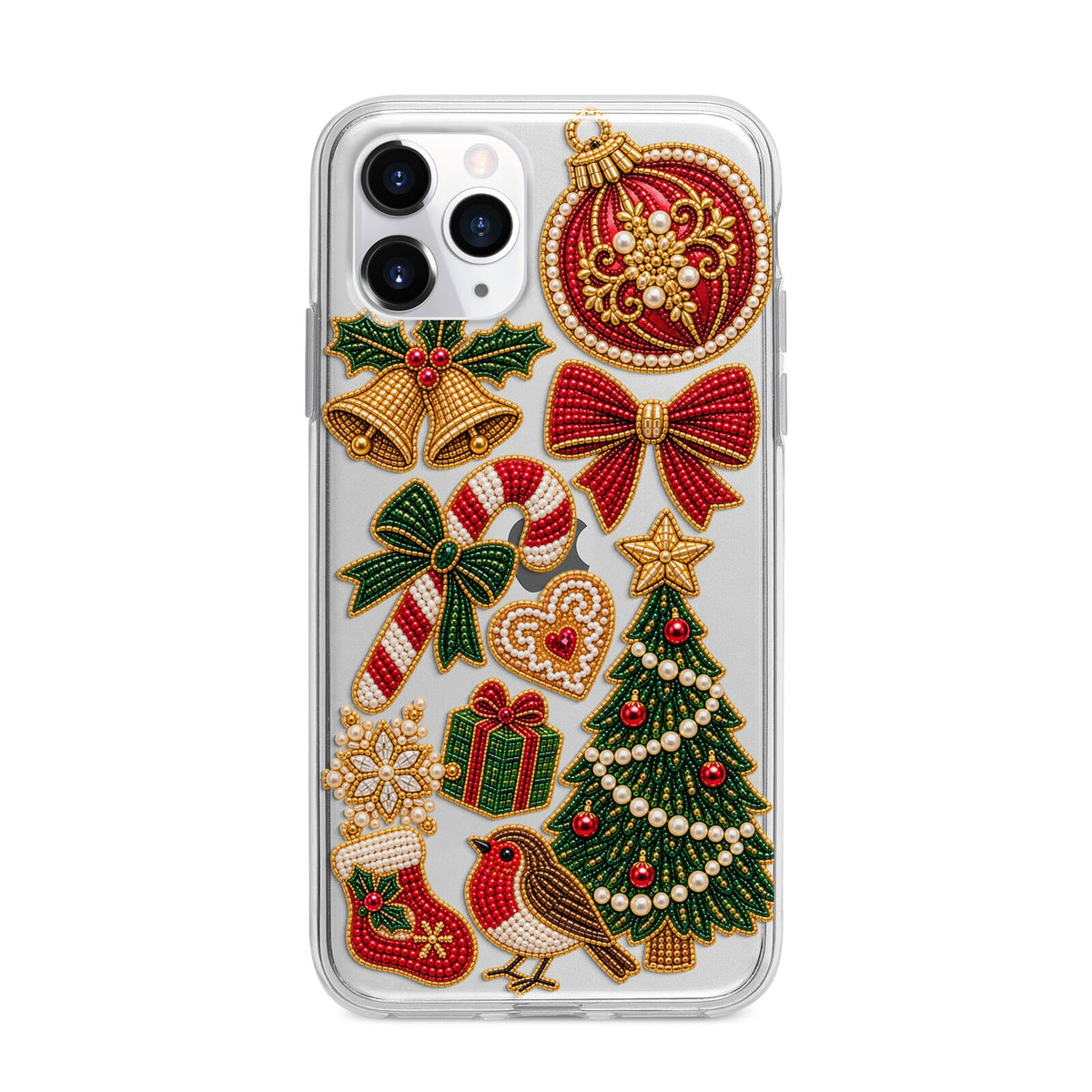 Christmas Keepsakes Charms Apple iPhone 11 Pro in Silver with Bumper Case