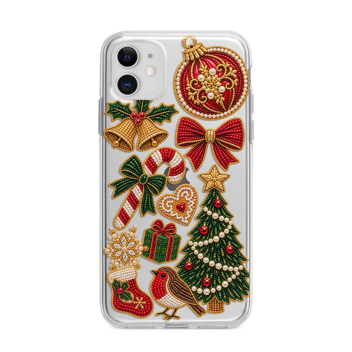 Christmas Keepsakes Charms Apple iPhone 11 in White with Bumper Case