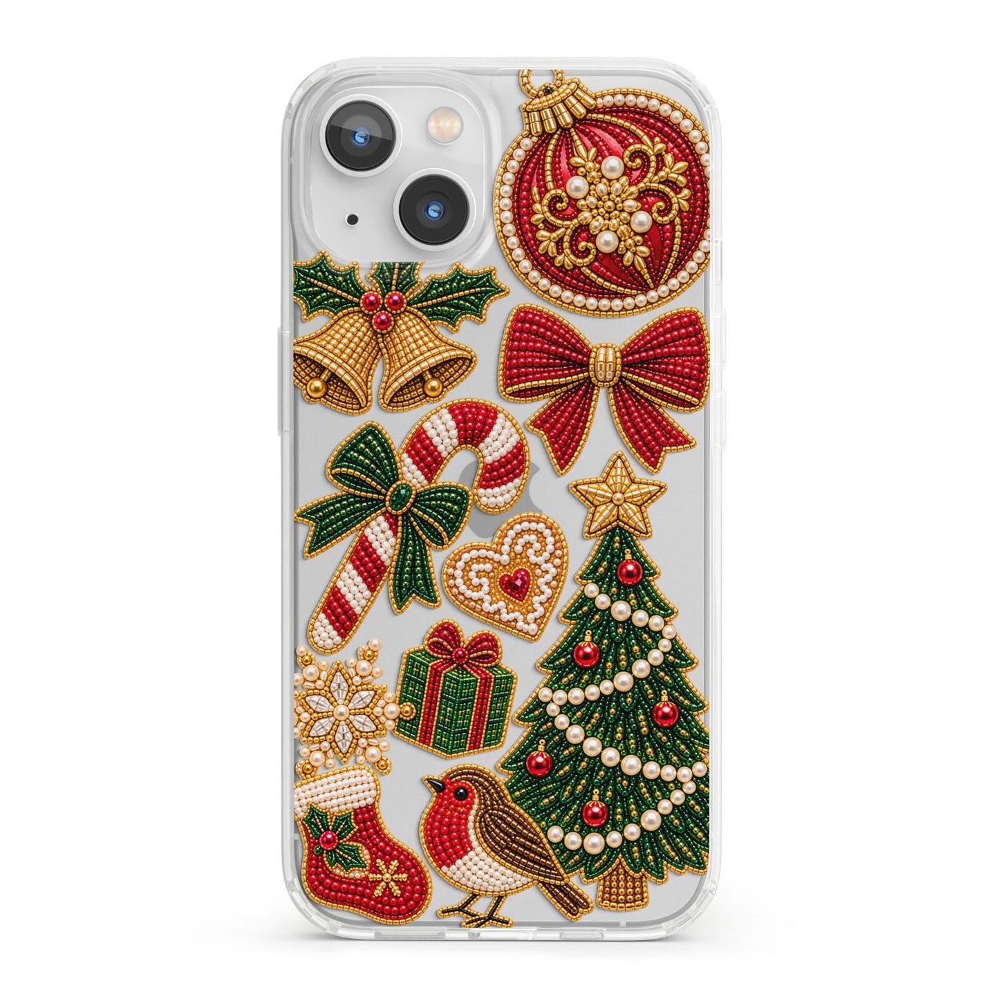 Christmas Keepsakes Charms iPhone 13 Clear Bumper Case