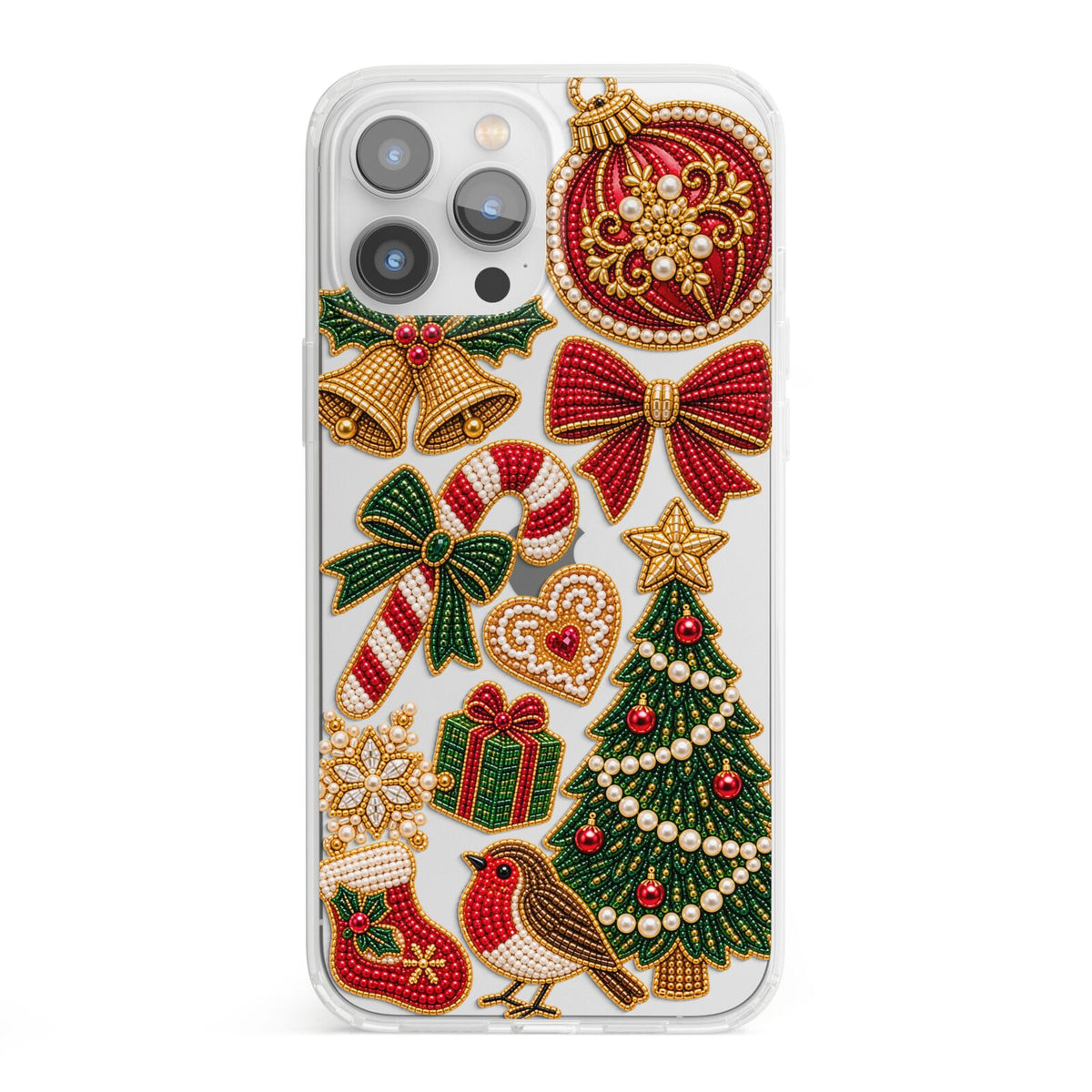 Christmas Keepsakes Charms iPhone 13 Pro Max Clear Bumper Case