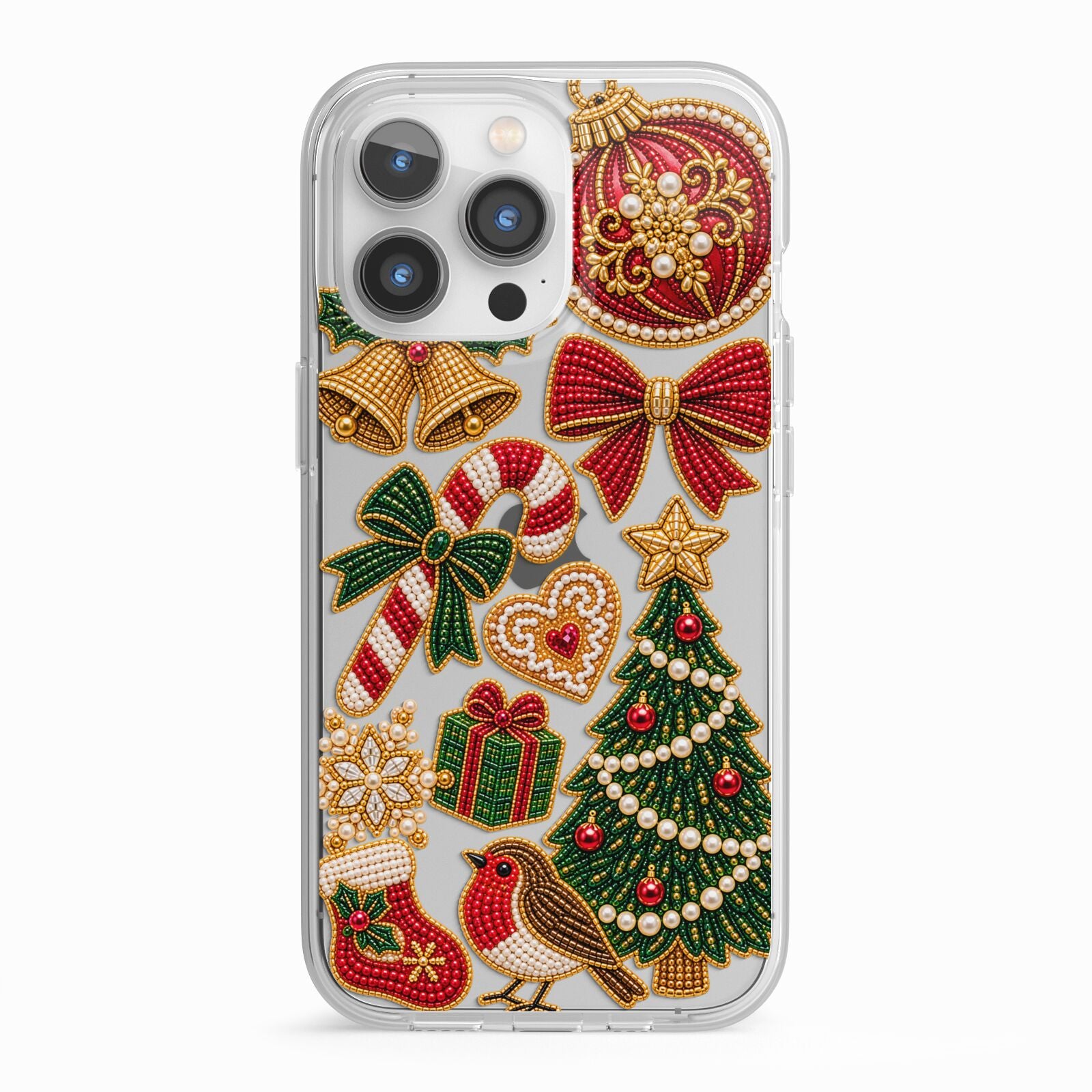 Christmas Keepsakes Charms iPhone 13 Pro TPU Impact Case with White Edges