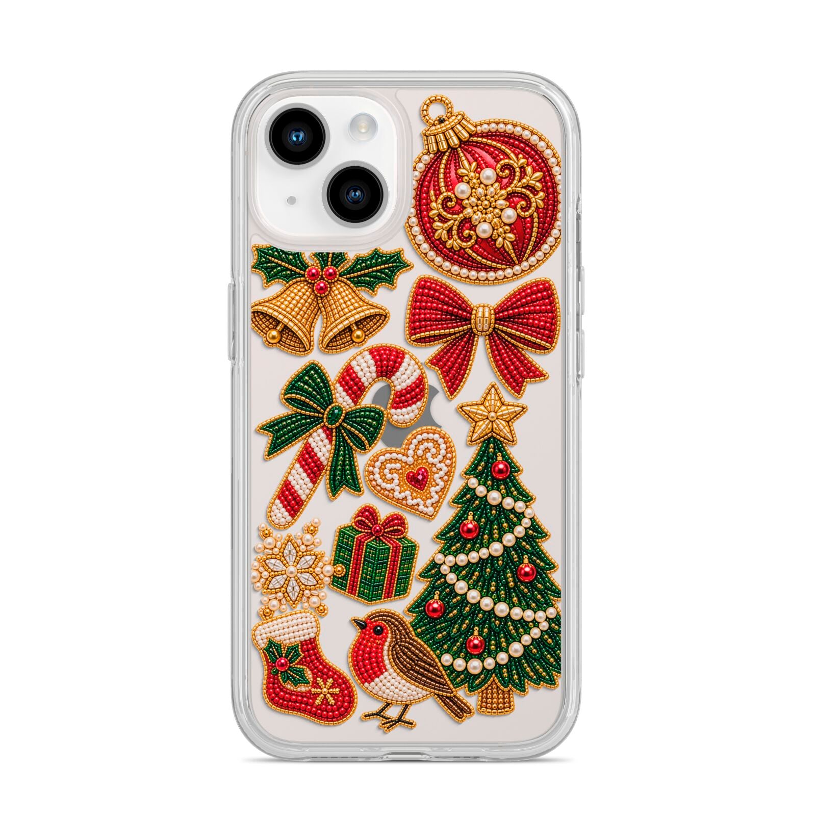 Christmas Keepsakes Charms iPhone 14 Clear Tough Case Starlight