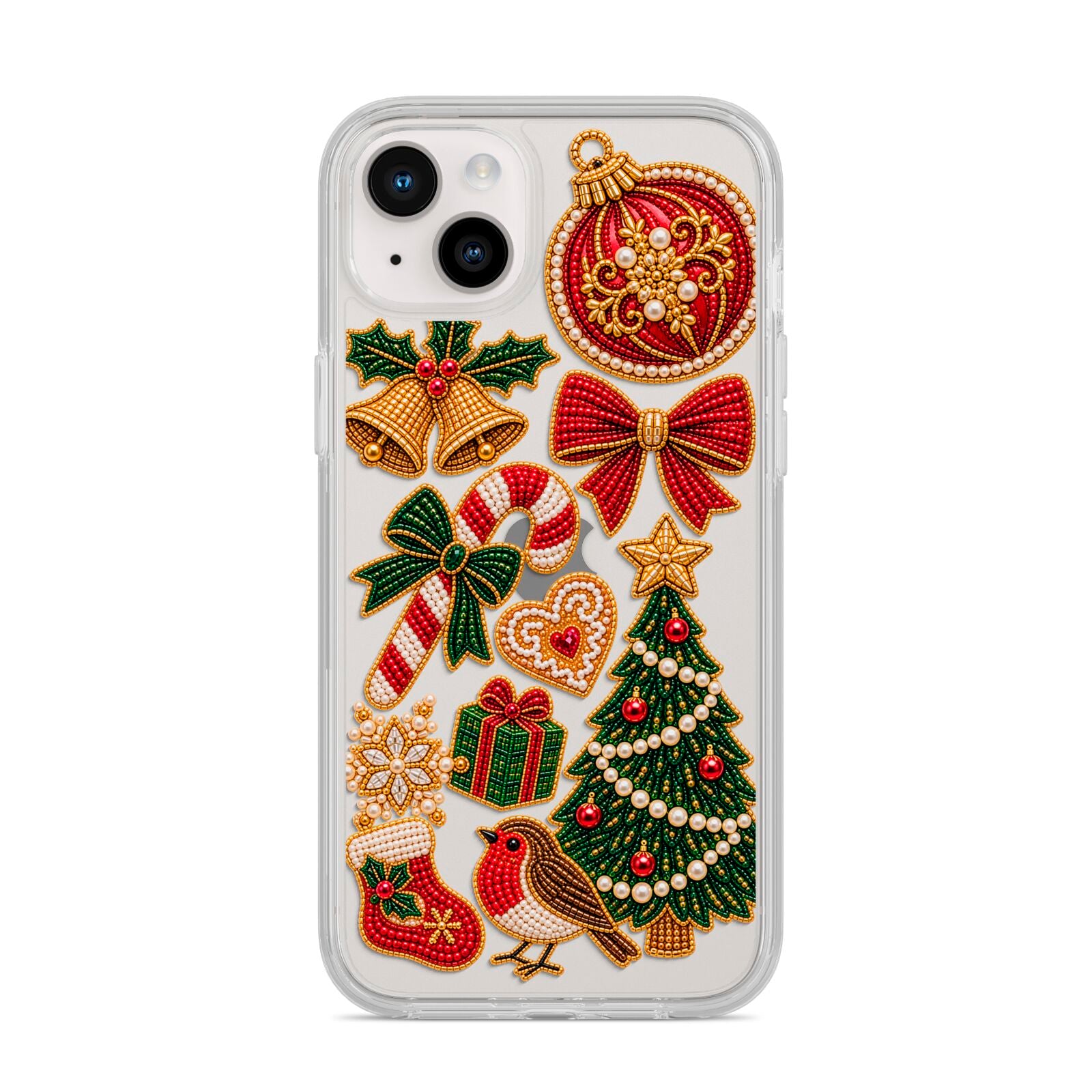 Christmas Keepsakes Charms iPhone 14 Plus Clear Tough Case Starlight