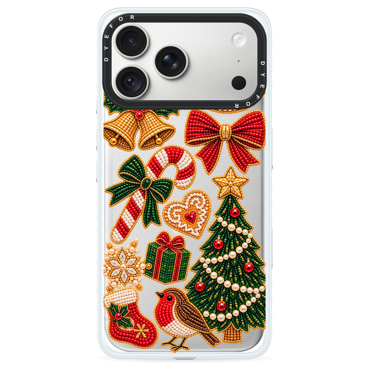 Christmas Keepsakes Charms iPhone 18 Pro Max Black Impact Pre order Case on Silver phone
