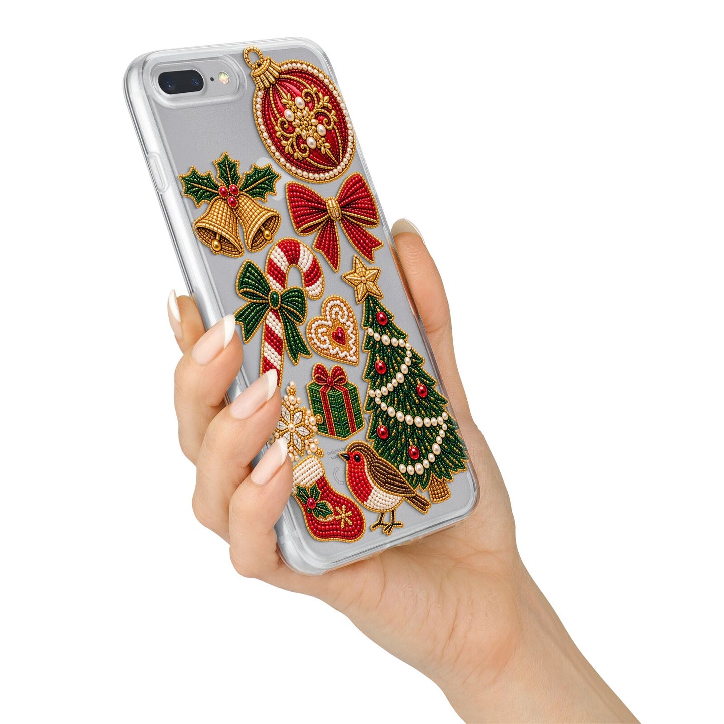 Christmas Keepsakes Charms iPhone 7 Plus Bumper Case on Silver iPhone Alternative Image