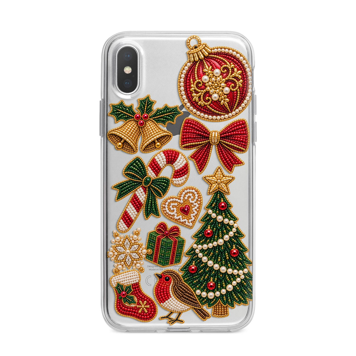 Christmas Keepsakes Charms iPhone X Bumper Case on Silver iPhone Alternative Image 1
